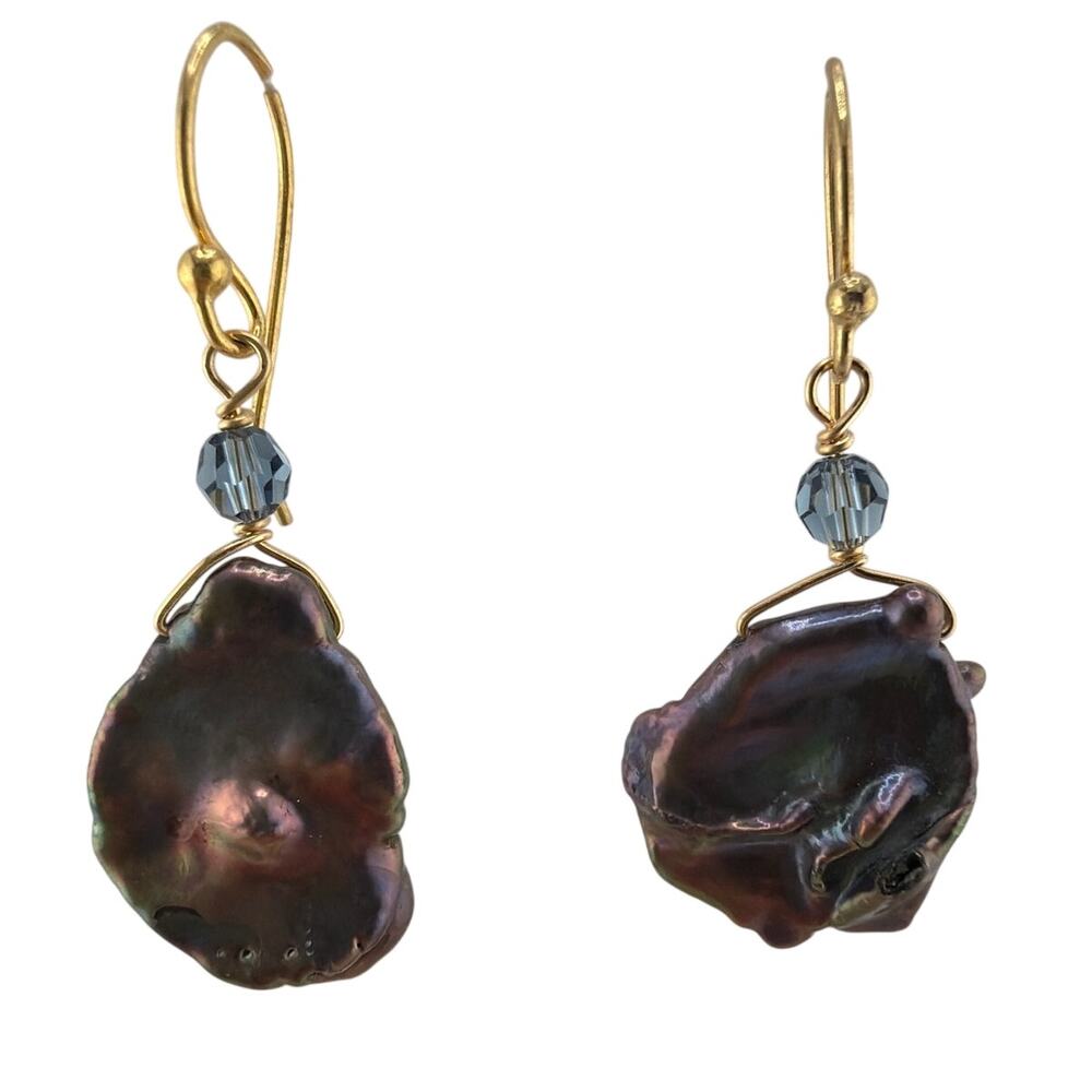 Holly Yashi Dark Baroque Pearl Earrings
